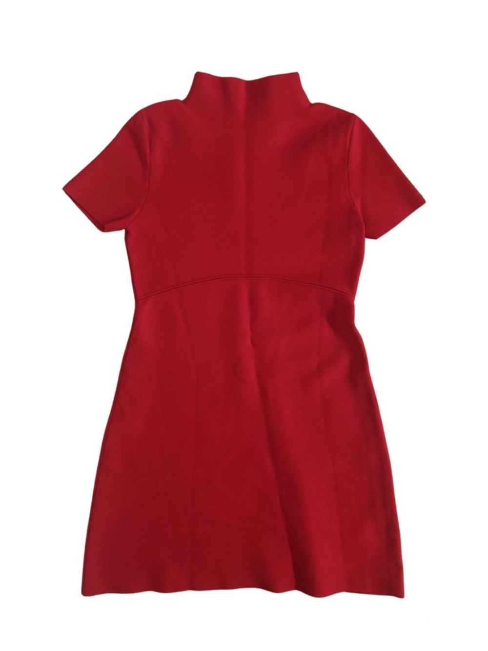 Zara Knit Red Mockneck Dress